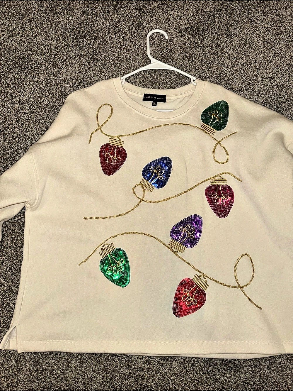 Life is Good Graphic Sweatshirt in Cream Size XL Like New